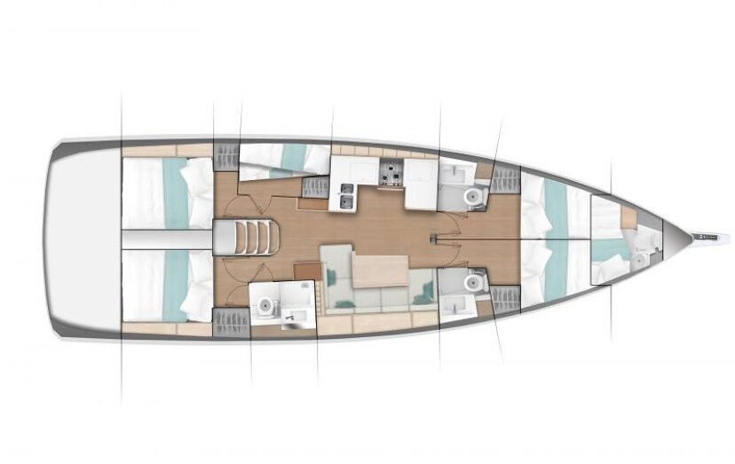 Sun Odyssey 490 - 5 cab. Etheria